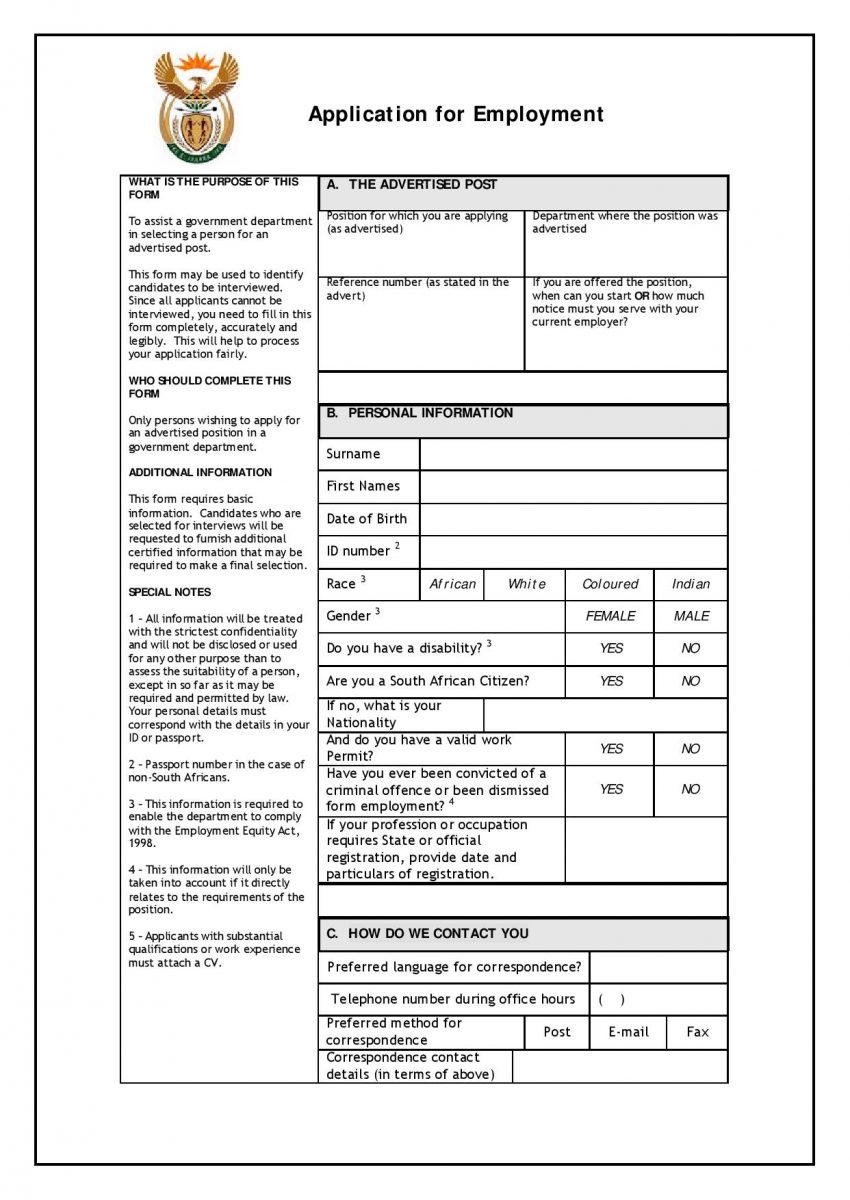 New Government Application Form 2024 Ediva