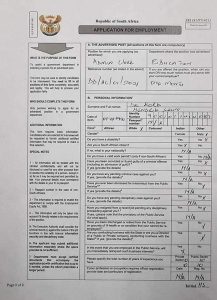 How To Fill A New Z83 Form As Required By The Government Of South ...