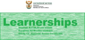 Department of Correctional Services (DCS): Learnerships